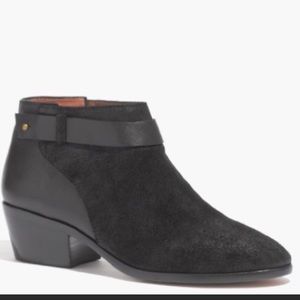 Madewell Charlie black suede leather boots